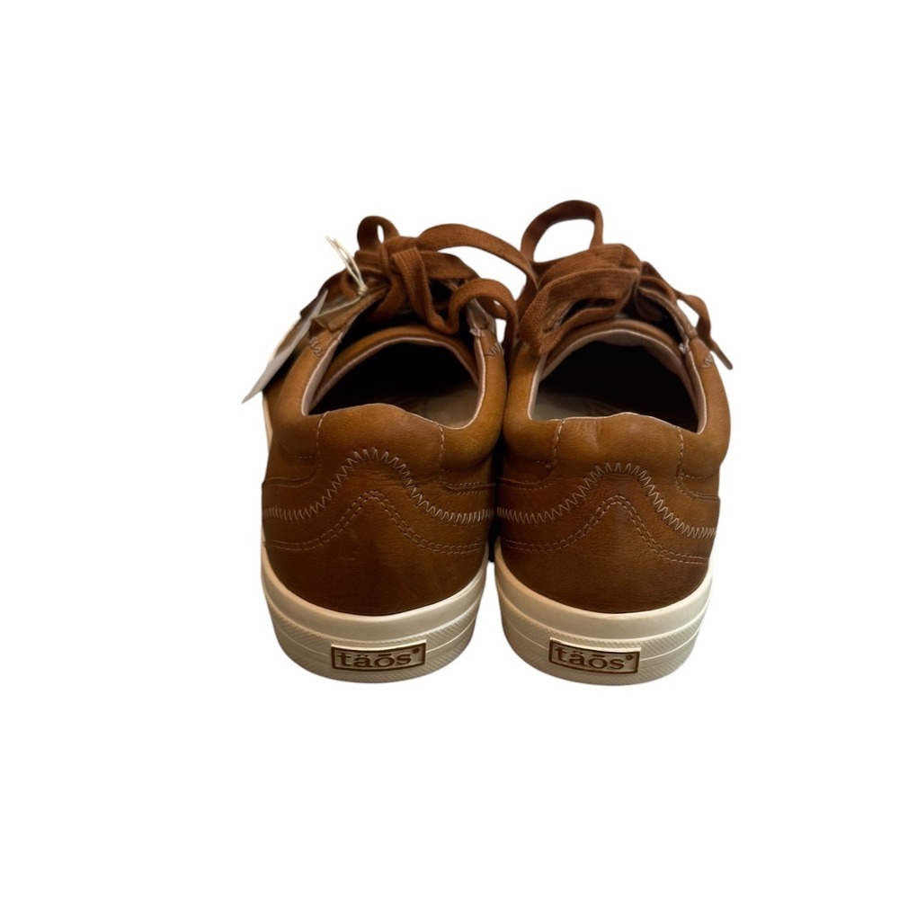 Taos Plim Soul Lux Cognac Brown Leather Low Top Sneakers Women Size 9 - Picture 6 of 9